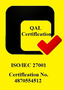 Qal-certification Masio ماسیو شماره گواهینامه امنیت اطلاعات 4870554512